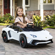 Load image into Gallery viewer, 12V Kids Ride-On Lamborghini Aventador SV Sports Car Toy w/ Parent Control
