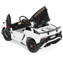 Load image into Gallery viewer, 12V Kids Ride-On Lamborghini Aventador SV Sports Car Toy w/ Parent Control
