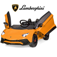 Load image into Gallery viewer, 12V Kids Ride-On Lamborghini Aventador SV Sports Car Toy w/ Parent Control
