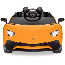 Load image into Gallery viewer, 12V Kids Ride-On Lamborghini Aventador SV Sports Car Toy w/ Parent Control
