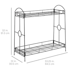 Load image into Gallery viewer, 32in 2-Tier Metal Plant Stand Shelf
