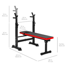 Load image into Gallery viewer, Adjustable Barbell Rack and Weight Bench
