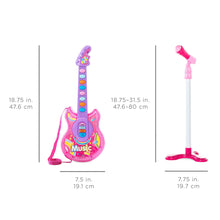 Load image into Gallery viewer, 19in Kids Toddlers Musical Flash Guitar Pretend Play Toy w/ Mic, Stand
