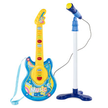 Load image into Gallery viewer, 19in Kids Toddlers Musical Flash Guitar Pretend Play Toy w/ Mic, Stand
