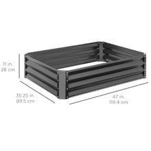 Load image into Gallery viewer, 4x3x1ft Outdoor Metal Raised Garden Bed for Vegetables, Flowers, Herbs
