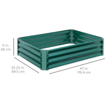 Load image into Gallery viewer, 4x3x1ft Outdoor Metal Raised Garden Bed for Vegetables, Flowers, Herbs
