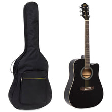 Load image into Gallery viewer, 41in Full Size Beginner Acoustic Cutaway Guitar Set w/ Case, Capo, Tuner
