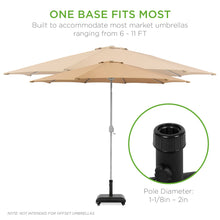 Load image into Gallery viewer, 81lb. Heavy Duty Concrete Umbrella Base Stand w/ Wheels
