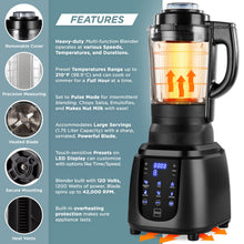 Load image into Gallery viewer, 1200W 1.8L High-Speed Professional Kitchen Smoothie Blender w/ Heating
