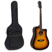 Load image into Gallery viewer, 41in Full Size Beginner Acoustic Cutaway Guitar Set w/ Case, Capo, Tuner
