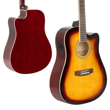 Load image into Gallery viewer, 41in Full Size Acoustic Electric Cutaway Guitar Set w/ 10-Watt Amp, Case
