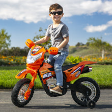 Load image into Gallery viewer, 6V Kids Electric Ride-On Motorcycle Toy w/ Training Wheels, Lights, Music
