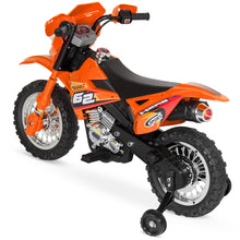 Load image into Gallery viewer, 6V Kids Electric Ride-On Motorcycle Toy w/ Training Wheels, Lights, Music
