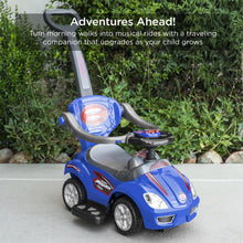 Load image into Gallery viewer, 3-in-1 Kids Push Car w/ Handle and Horn
