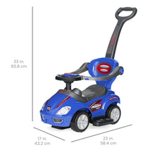 Load image into Gallery viewer, 3-in-1 Kids Push Car w/ Handle and Horn
