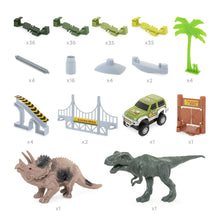 Load image into Gallery viewer, 142-Piece Big Dinosaur Figure Racetrack Toy Play Set w/ Battery Operated Car
