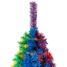 Load image into Gallery viewer, 7ft Artificial Rainbow Full Fir Christmas Tree Holiday Decor w/ Metal Stand
