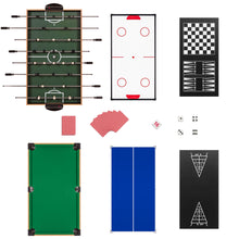 Load image into Gallery viewer, 2x4ft 10-in-1 Combo Game Table Set w/ Billiards, Foosball, Ping Pong, &amp; More
