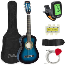 Load image into Gallery viewer, 30in Kids Classical Acoustic Guitar Beginners Set w/ Bag, E-Tuner, Strap
