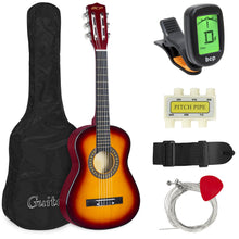 Load image into Gallery viewer, 30in Kids Classical Acoustic Guitar Beginners Set w/ Bag, E-Tuner, Strap
