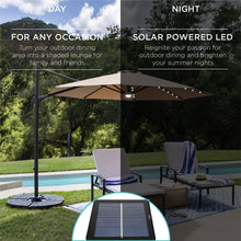 Load image into Gallery viewer, 360-Degree LED Cantilever Offset Patio Umbrella w/ Tilt, 10ft
