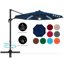 Load image into Gallery viewer, 360-Degree LED Cantilever Offset Patio Umbrella w/ Tilt, 10ft
