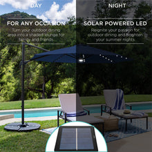 Load image into Gallery viewer, 360-Degree LED Cantilever Offset Patio Umbrella w/ Tilt, 10ft
