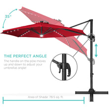 Load image into Gallery viewer, 360-Degree LED Cantilever Offset Patio Umbrella w/ Tilt, 10ft
