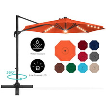 Load image into Gallery viewer, 360-Degree LED Cantilever Offset Patio Umbrella w/ Tilt, 10ft
