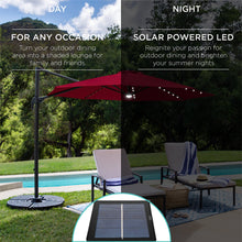 Load image into Gallery viewer, 360-Degree LED Cantilever Offset Patio Umbrella w/ Tilt, 10ft
