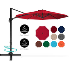 Load image into Gallery viewer, 360-Degree Rotating Cantilever Offset Patio Umbrella w/ Tilt, 10ft
