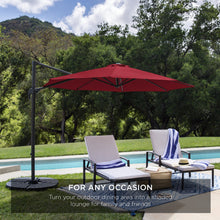 Load image into Gallery viewer, 360-Degree Rotating Cantilever Offset Patio Umbrella w/ Tilt, 10ft
