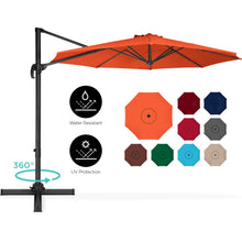 Load image into Gallery viewer, 360-Degree Rotating Cantilever Offset Patio Umbrella w/ Tilt, 10ft
