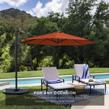 Load image into Gallery viewer, 360-Degree Rotating Cantilever Offset Patio Umbrella w/ Tilt, 10ft
