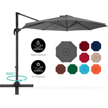 Load image into Gallery viewer, 360-Degree Rotating Cantilever Offset Patio Umbrella w/ Tilt, 10ft
