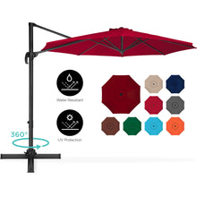 Load image into Gallery viewer, 360-Degree Rotating Cantilever Offset Patio Umbrella w/ Tilt, 10ft
