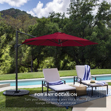 Load image into Gallery viewer, 360-Degree Rotating Cantilever Offset Patio Umbrella w/ Tilt, 10ft
