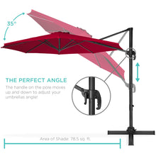 Load image into Gallery viewer, 360-Degree Rotating Cantilever Offset Patio Umbrella w/ Tilt, 10ft
