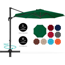 Load image into Gallery viewer, 360-Degree Rotating Cantilever Offset Patio Umbrella w/ Tilt, 10ft
