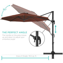 Load image into Gallery viewer, 360-Degree Rotating Cantilever Offset Patio Umbrella w/ Tilt, 10ft
