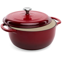 Load image into Gallery viewer, 6qt Non-Stick Enamel Cast-Iron Dutch Oven Kitchen Cookware w/ Side Handles
