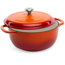 Load image into Gallery viewer, 6qt Non-Stick Enamel Cast-Iron Dutch Oven Kitchen Cookware w/ Side Handles
