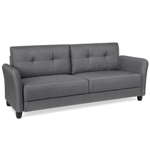 Load image into Gallery viewer, 76in Contemporary Linen Fabric Upholstered Sofa w/ Tufted Back Cushions
