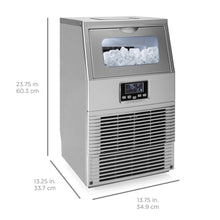 Load image into Gallery viewer, 66lb/24hr Automatic Portable Stainless-Steel Ice Maker Machine w/ Ice Scoop
