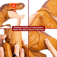 Load image into Gallery viewer, 21in Kids Walking RC Remote Control T-Rex Dinosaur Toy w/ Lights, Sounds
