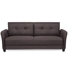 Load image into Gallery viewer, 76in Contemporary Linen Fabric Upholstered Sofa w/ Tufted Back Cushions
