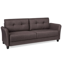 Load image into Gallery viewer, 76in Contemporary Linen Fabric Upholstered Sofa w/ Tufted Back Cushions
