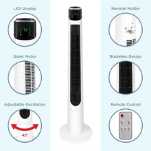 Load image into Gallery viewer, 47in Oscillating Tower Fan w/ 3 Adjustable Speeds &amp;  3 Modes, Remote, Timer
