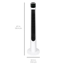 Load image into Gallery viewer, 47in Oscillating Tower Fan w/ 3 Adjustable Speeds &amp;  3 Modes, Remote, Timer
