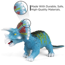 Load image into Gallery viewer, 30in Realistic Roaring Triceratops Dinosaur Figurine Toy
